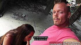 Deutsche Latina MILF picked up on erotic date and fucked outdoors