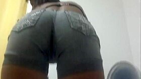 My wife in shorts and jeans showing cameltoe