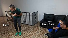 perverted friends set up hidden camera to seduce cleaning girl for rough threesome