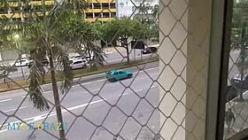 Naughty mulata hosts wild anal party in apartment