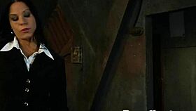 Bound lesbian slaves escaping! European mistress whips in BDSM bondage