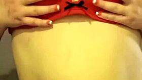 Petite girl in white crop top gets her big natural tits groped by eager hands, exclusive for membership subscribers only.