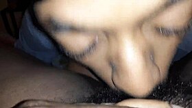 Hairy Chocolate Pussy Gets Licked In Oral Fun