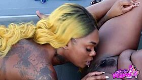 rooftop lesbians dancing and fucking