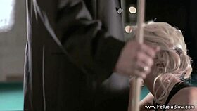 Blonde Lady Sucks and Blows His Hard Cock