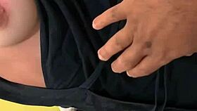 the petite white girl gets her tits slapped hard while bound, thanking him eagerly