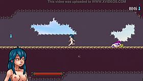 In nayla's castle, a hentai game threesome with dark elves solves their big cock problem.