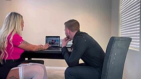 Fucking my slutty secretary Stephanie Love with big cock