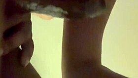 this mixed girl devours a huge black cock in a wet interracial blowjob scene