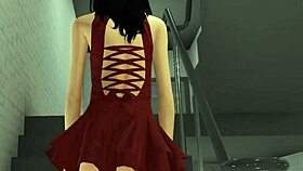 Asian petite 18+ gives blowjob and creampie at gloryhole on hamburg street