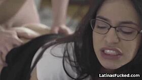 Juicy Latina In Black Stockings Gets Banged Hard With A Blowjob In A Group Skirt Scene.