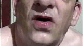 bisexual gay mark wright pisses using step ladder device