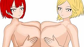 hentai speed painting reveals big tits in anime fantasy