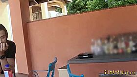 Fat latina teen gets facial!