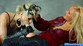 Strapon-Wielding Lesbian Babe Pounds Pussy with Intense Toys