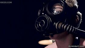 Blonde slave in gas mask gets tormented and gagged hard tonight, wanna see? 😈
