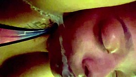 this mixed girl devours a huge black cock in a wet interracial blowjob scene