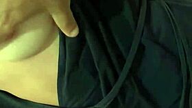 the petite white girl gets her tits slapped hard while bound, thanking him eagerly