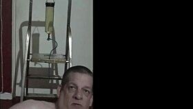 bisexual gay mark wright pisses using step ladder device