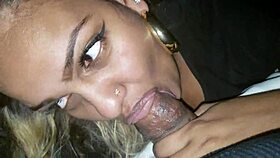 Blowjob Sucking Deep On Hard Cock With Intense Throat Action