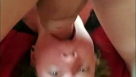 upside down couple trying a 69 position for some fun oral play