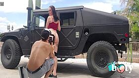 i'm behind raven vice's booty on the pawged set, loving her tattoos