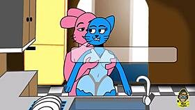 Hey, richard really goes down on nicole watterson's pussy before fucking her big ass milf style.