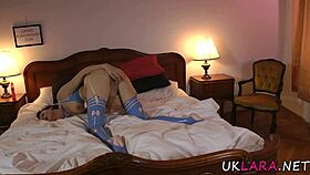 Kinky Cougar Rubs Herself in Latex Stockings and Heels!