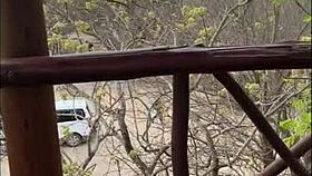 Blond teen enjoys anal sex with a black guy during south africa vacation