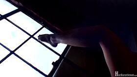 Darla the Swan poses nude in erotic fetish scene