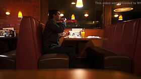 Indian Guy Enjoys American Breakfast Outdoors