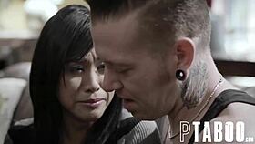 teen ember snow cheats with his buddy while lying on phone