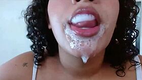 Slobber fetish: Video showing love for saliva