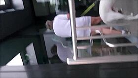 Mature BBW Flashes Big Ass In Public Forest