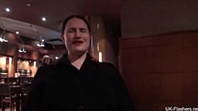 fat flasher teases with huge tits