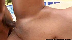 Watch Hot Latina 24 Bent Over in Poolside Doggystyle!