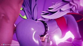 FNAF Roxy looped in furry assfucking scene