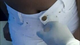 doctor takes advantage of cute girl in shorts outdoors