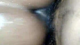 Creamy backshots explode on ebony slut!