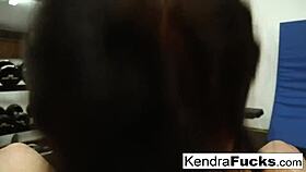 hey spinner beauty, working that hard cock with your mouth like a pro during workout.