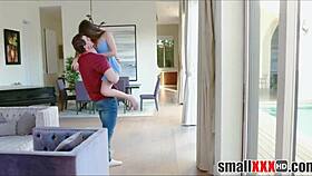 Little stepsister craves big brother action 😏