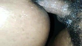 Creamy backshots explode on ebony slut!