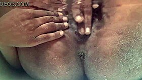 Tattooed Indian slut teases with boobs and cunt underwater in bathtub