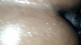 Creamy backshots explode on ebony slut!