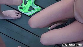 blonde cheats with husband's friend during phone sex