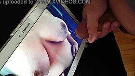 Tribut for btra69 with cum on cock during masturbation and cumshot