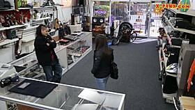 Couple Bitches Attempt Theft, Get Slammed with Blowjob POV