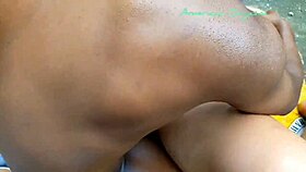 My wife told my friend to bend her over and fuck her hard in that open building.