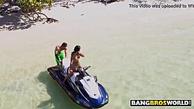 brazilian babe alina belle gets fucked hard on deserted island 😍