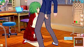 Touhou Yuuka Kazami Breast Rubbing Hentai Anime